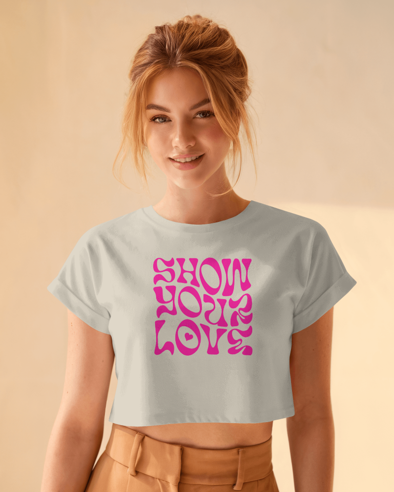 Show You Love Baby Tee - Trendy Black Crop Top