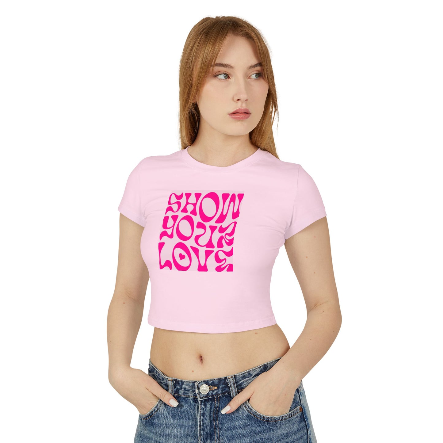 Show You Love Baby Tee - Trendy Black Crop Top